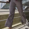Dali check trousers - merlot/kit