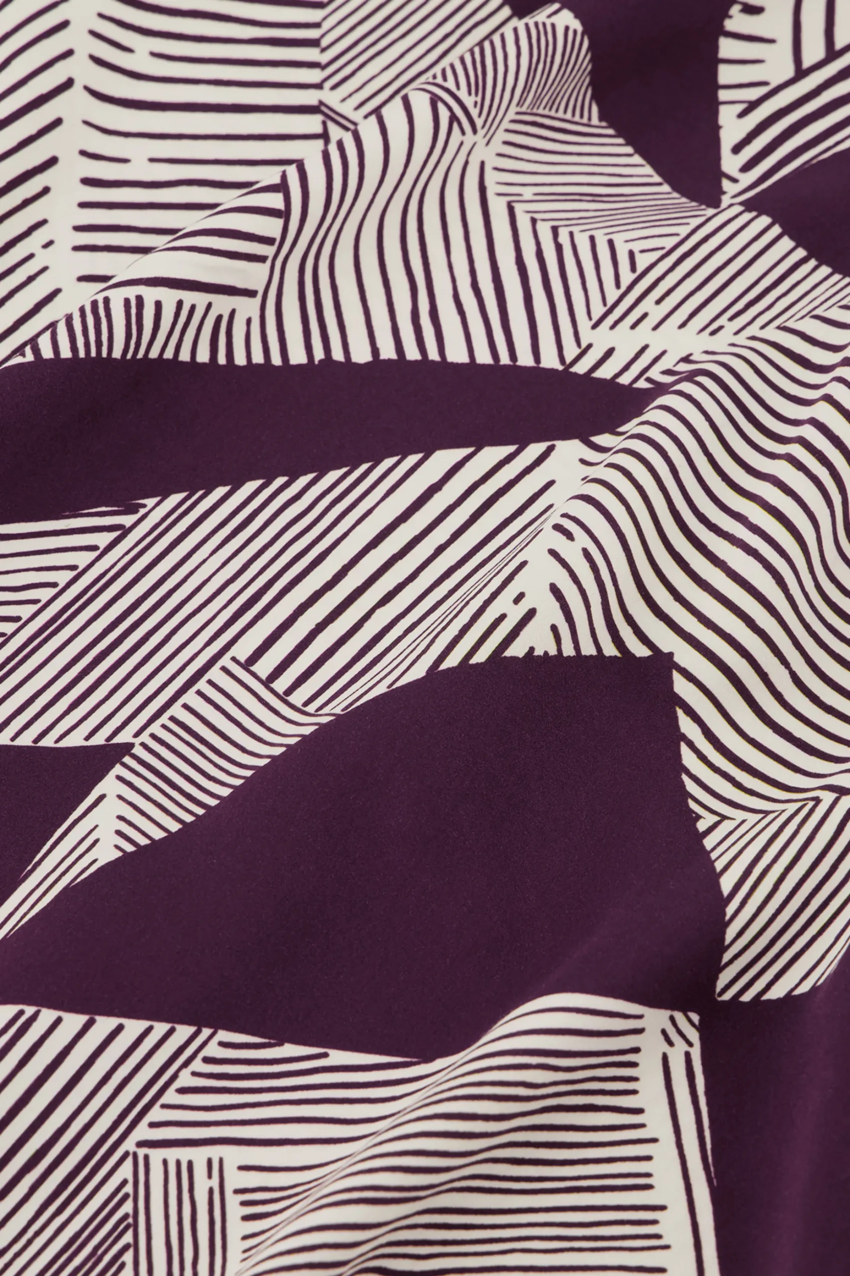 Dana flower stripe blouse - blackberry/off white