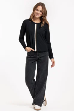 Demi tape top - black