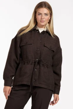 Desiree tweed jacket - espresso
