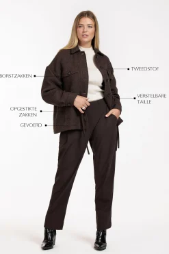 Desiree tweed jacket - espresso