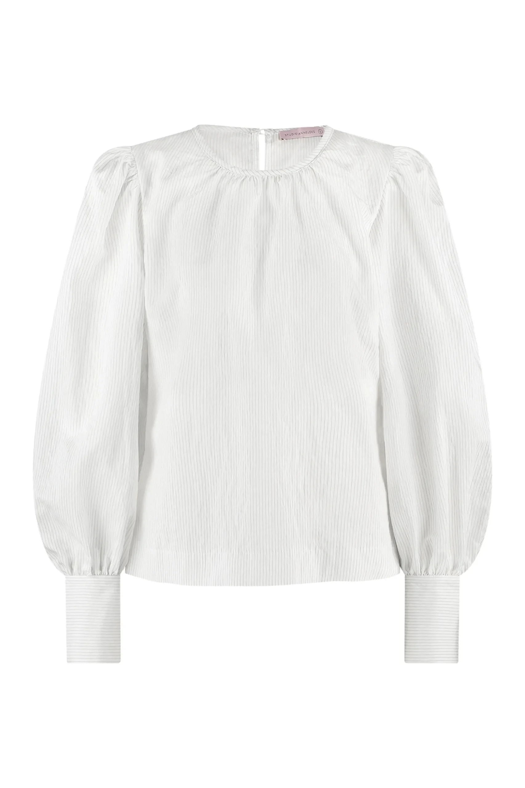 Dori pinstripe blouse - off white/black