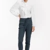 Downstairs bnd dnm tweed trousers - midnight blue