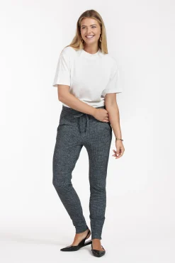 Downstairs bnd tweed trousers - black/off white