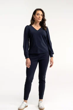 Downstairs bonded trousers - dark blue