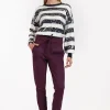 Downstairs bonded trousers - blackberry