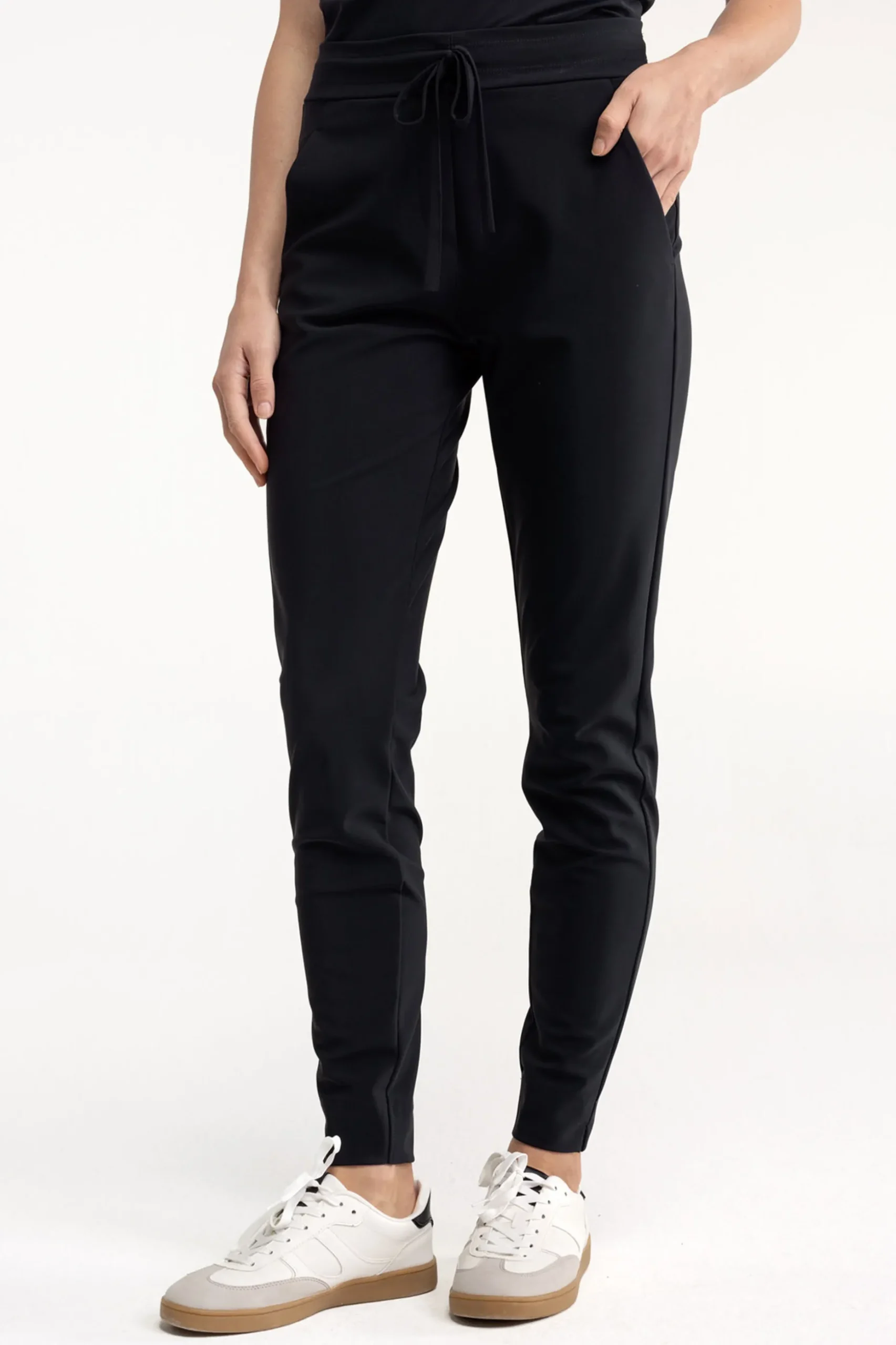 Downstairs bonded trousers - black