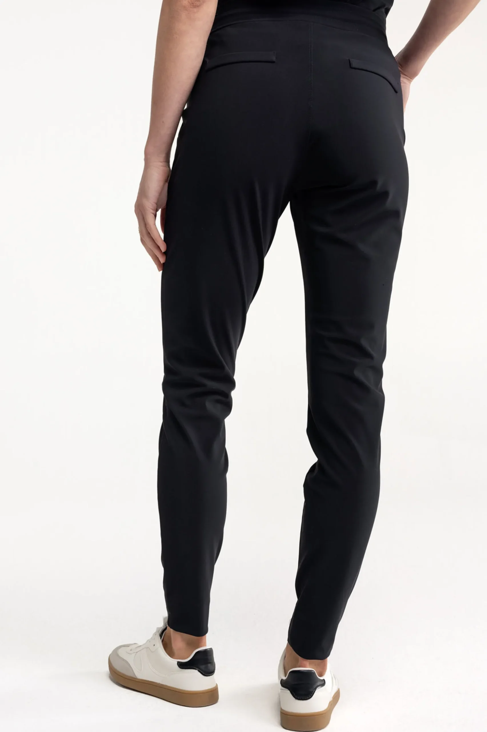 Downstairs bonded trousers - black