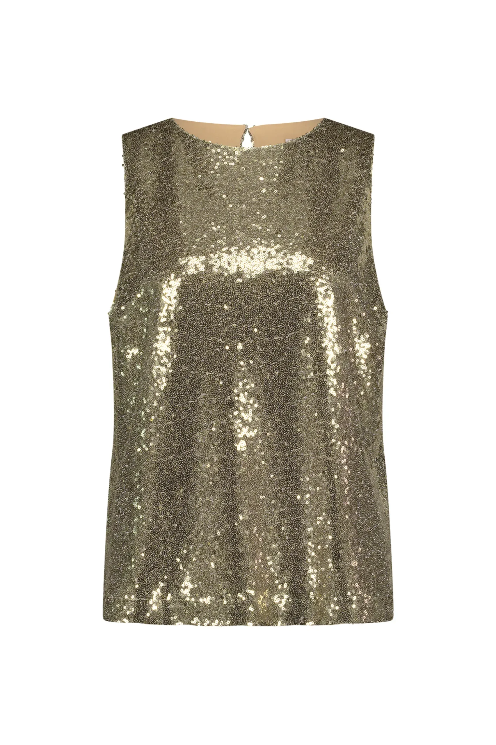 Ebony paillet top - gold
