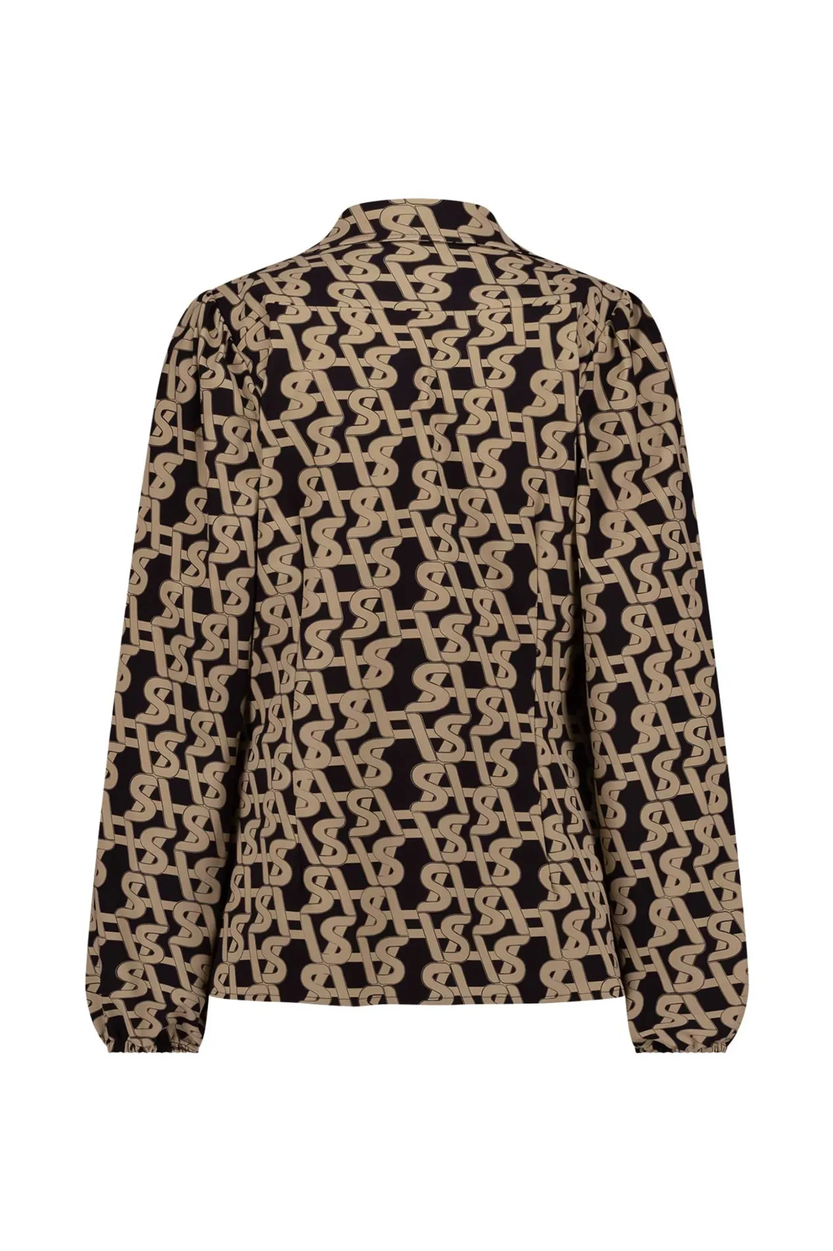 Eden signature blouse - latte/black