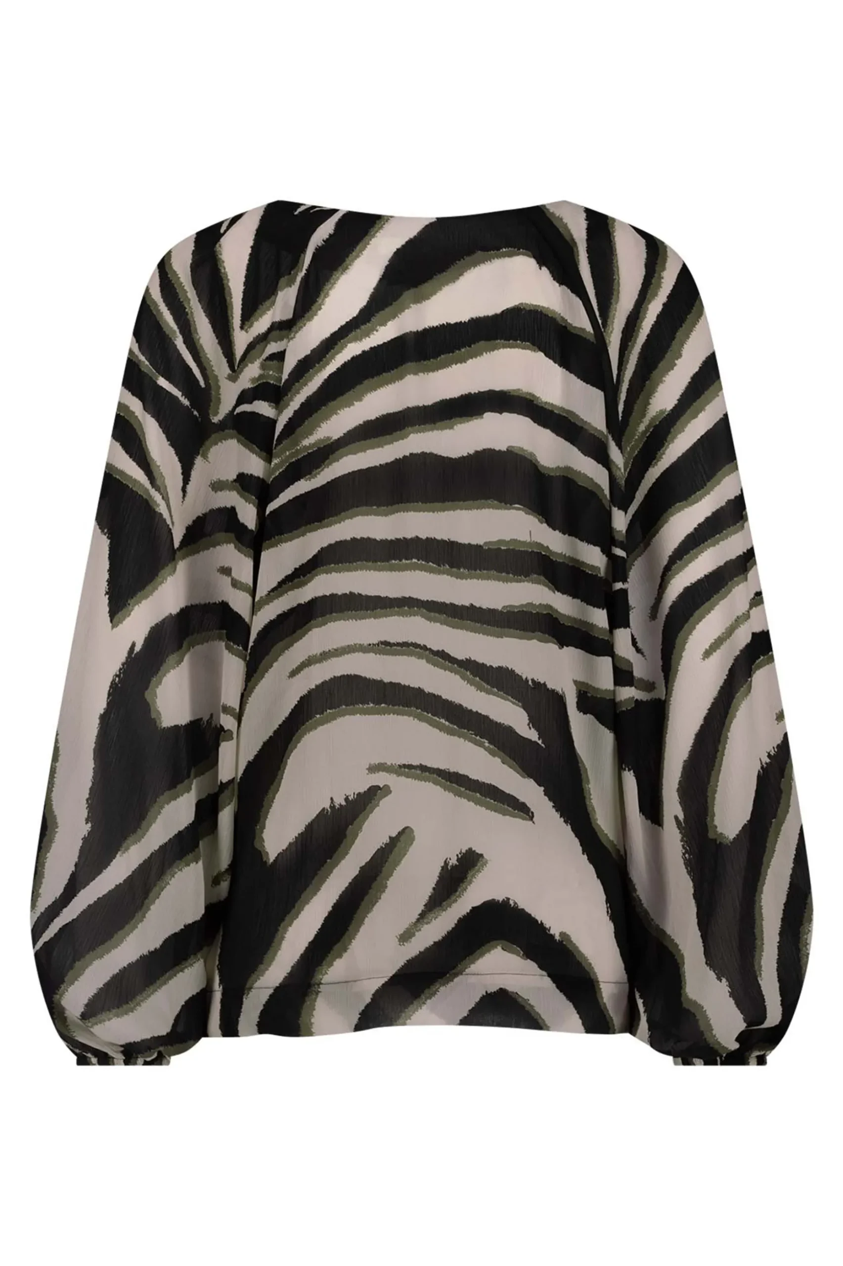 Elain zebra crepe top - kit/ new army