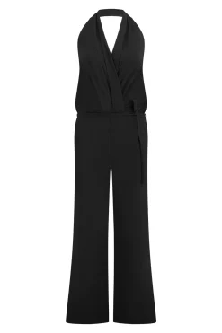 Elena halter jumpsuit - black