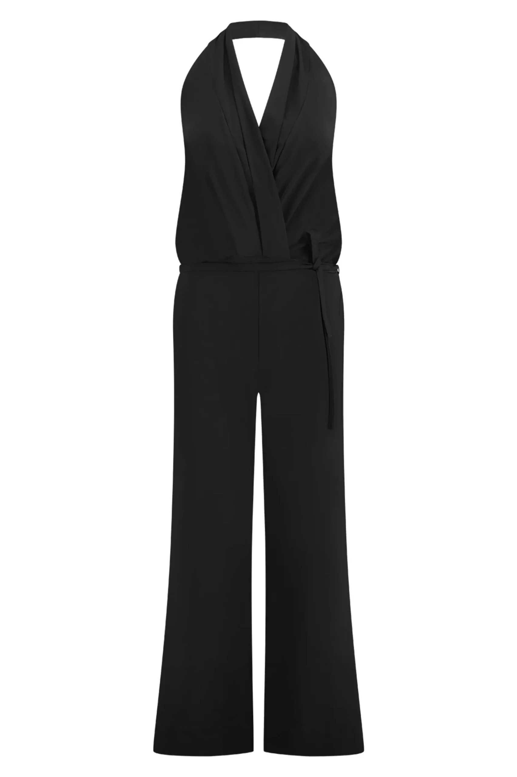 Elena halter jumpsuit - black