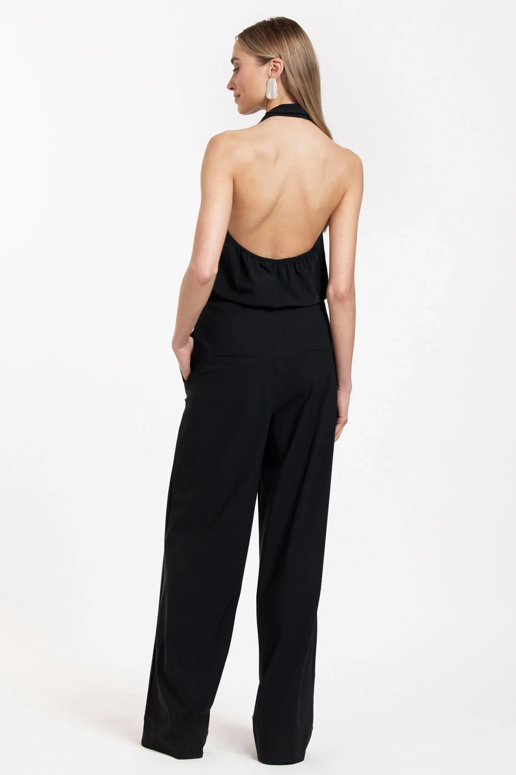 Elena halter jumpsuit - black