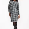 Emilia bonded PDP dress - black/kit