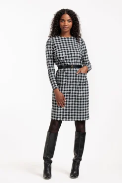 Emilia bonded PDP dress - black/kit