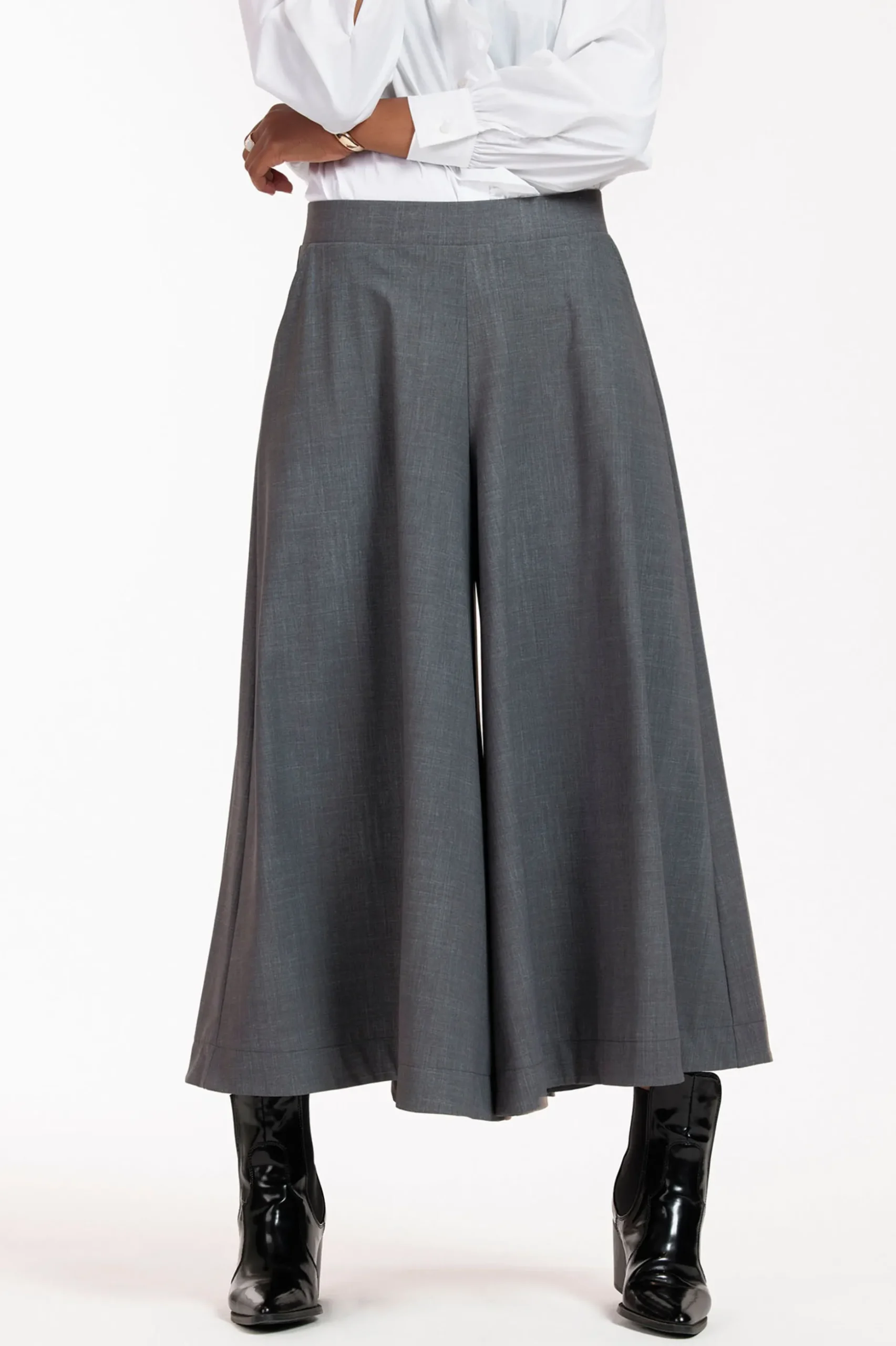 Esmeralda grey melee trousers - grey melange