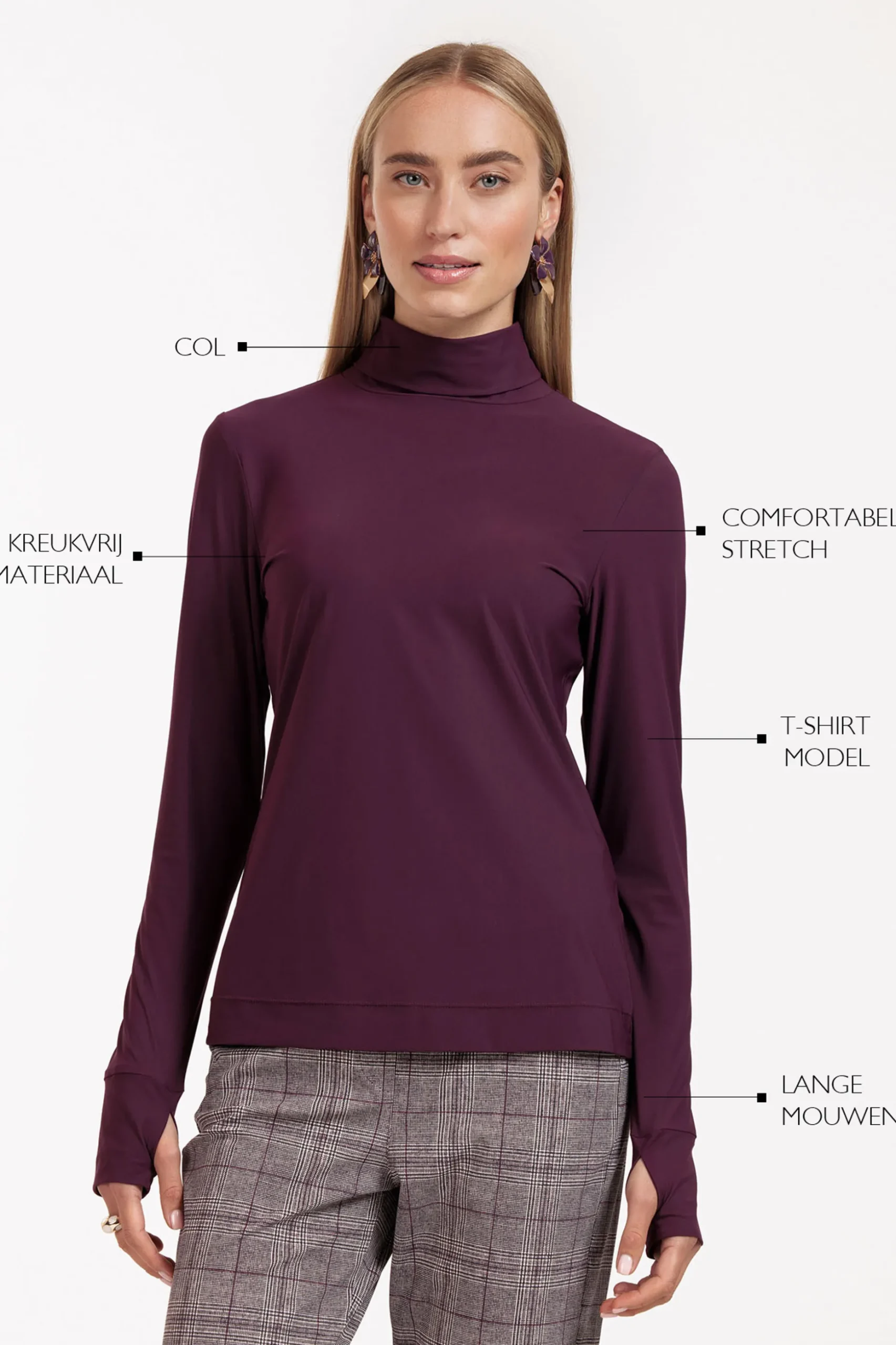 Faira col top - blackberry