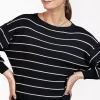 Farah stripe lurex pullover - dblue/kit