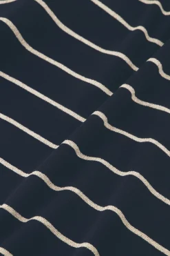 Farah stripe lurex pullover - dblue/kit