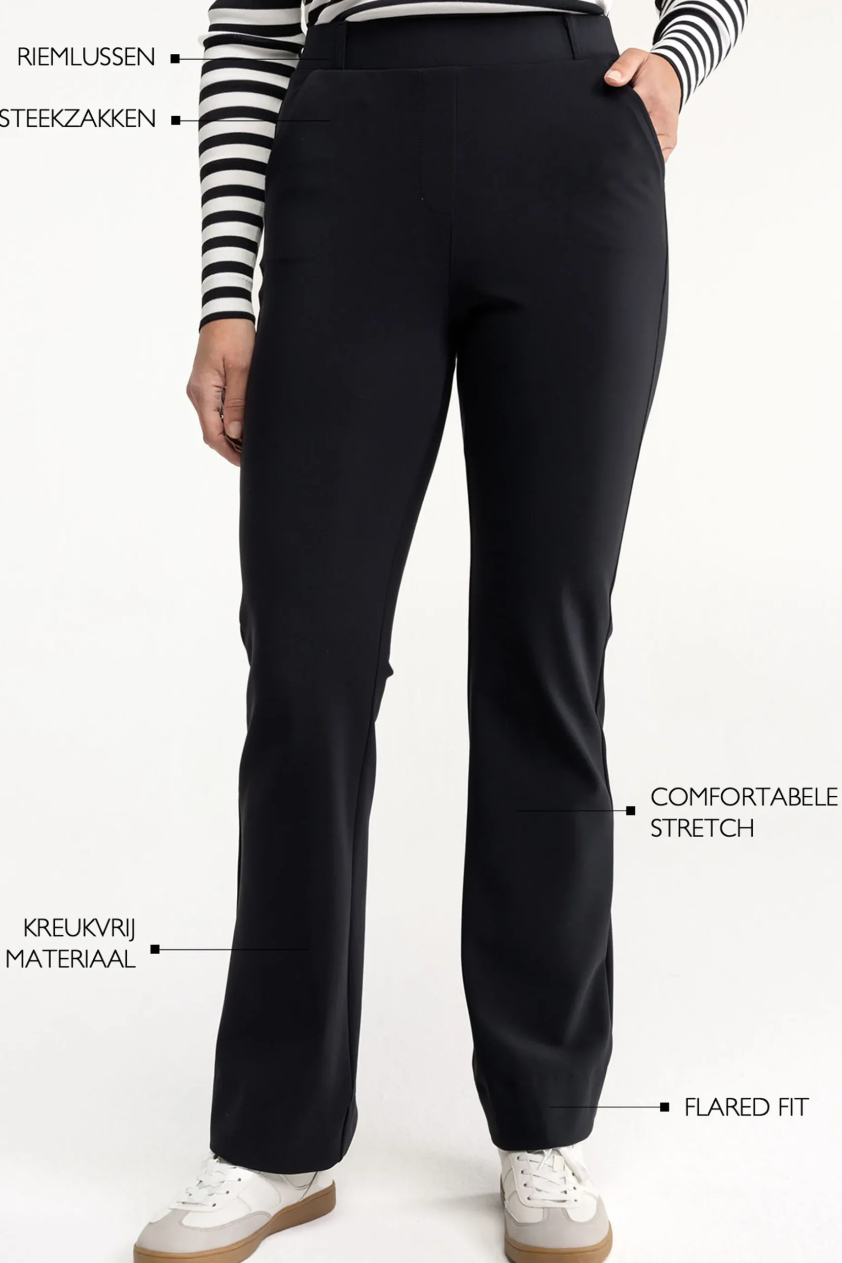Flair bonded trousers - black