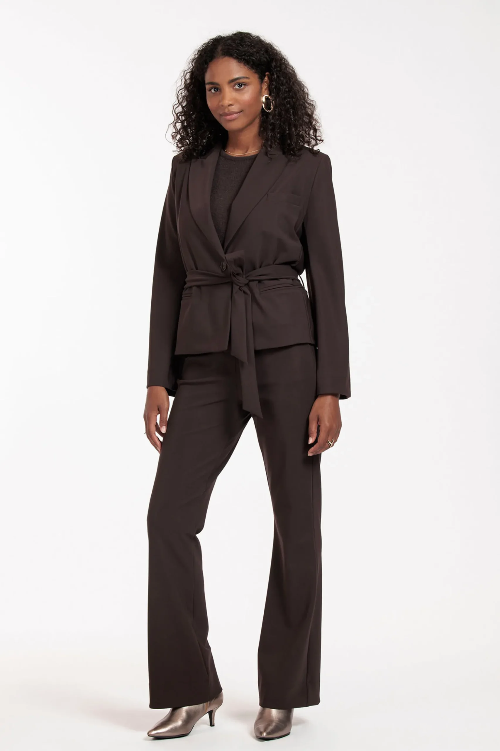 Flair bonded trousers - espresso