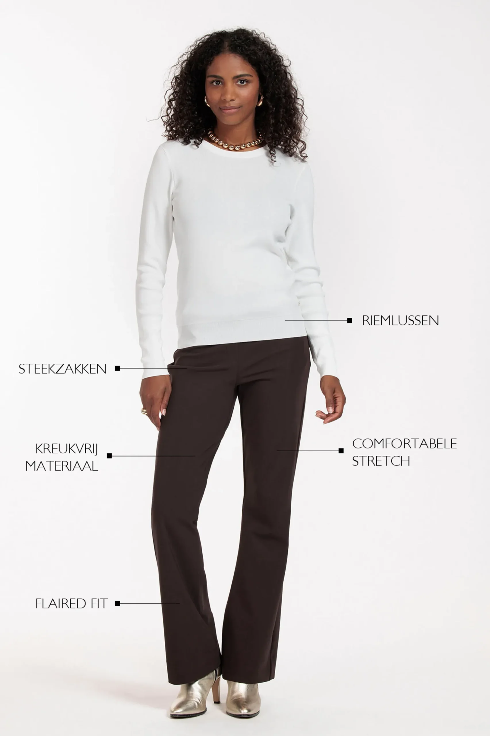 Flair bonded trousers - espresso