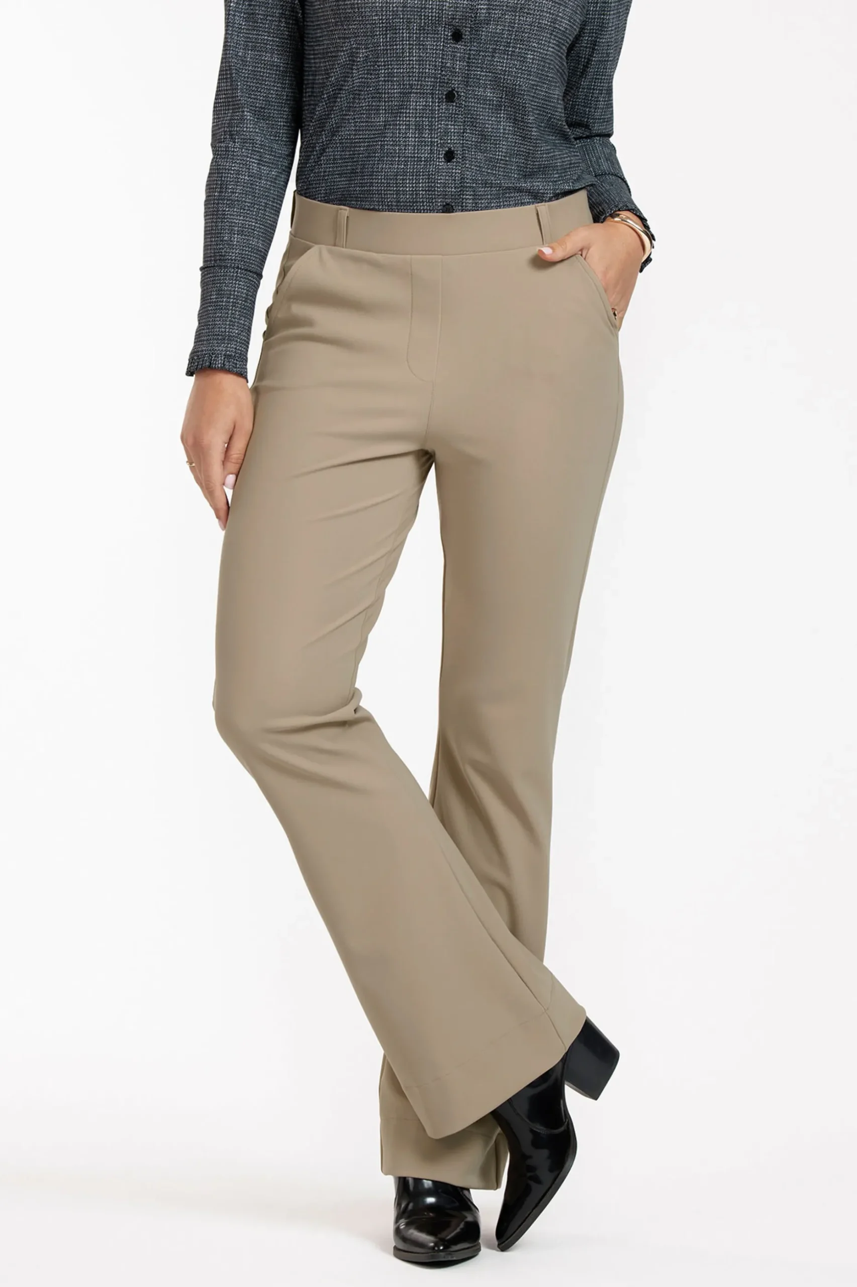 Flair bonded trousers - latte