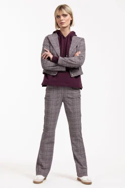 Flair check trousers - merlot/kit