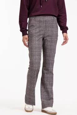 Flair check trousers - merlot/kit