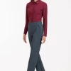 Flair LONG bnd dnm tweed trousers - midnight blue