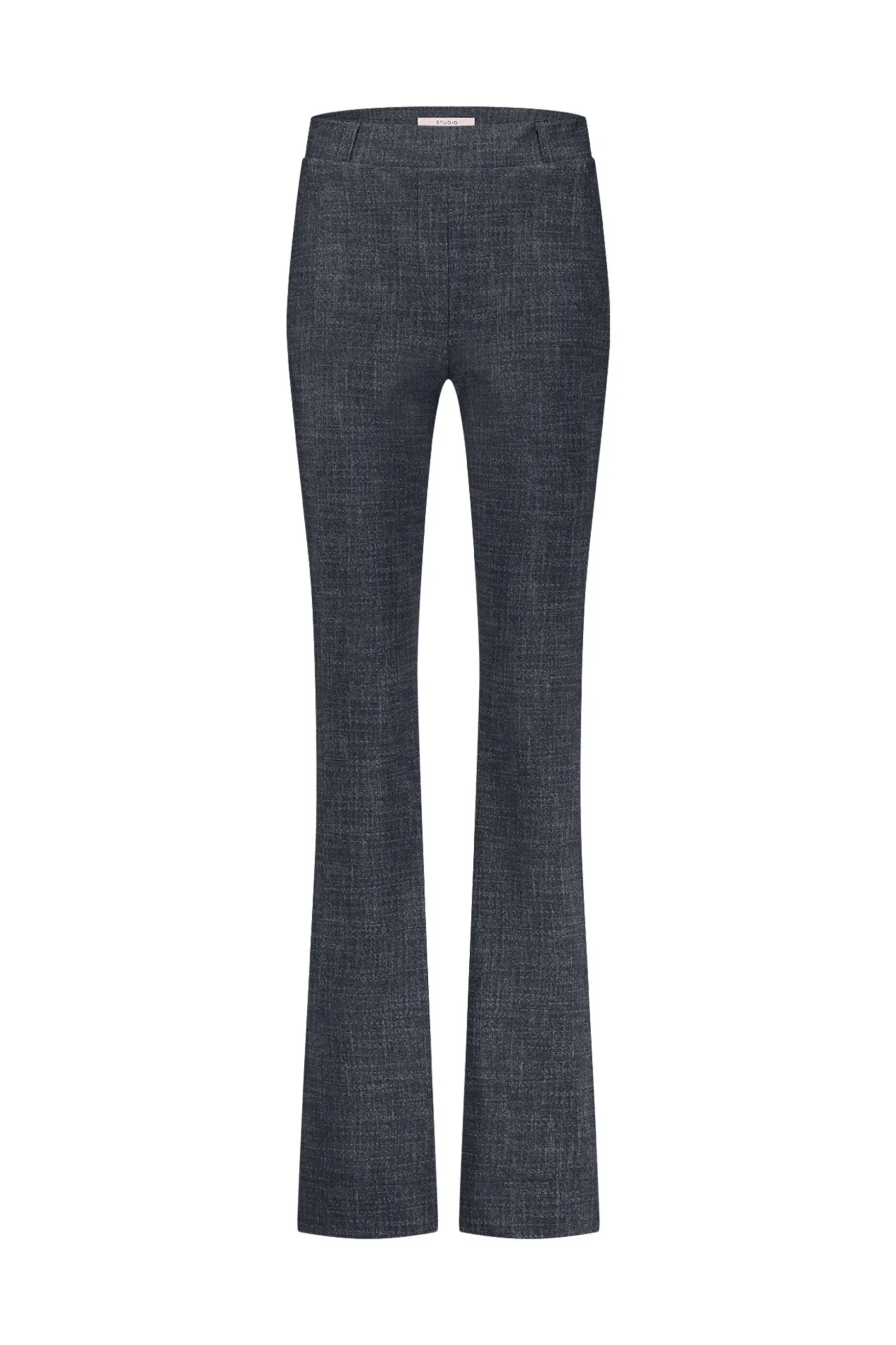 Flair LONG bnd dnm tweed trousers - midnight blue