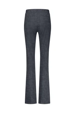 Flair LONG bnd dnm tweed trousers - midnight blue