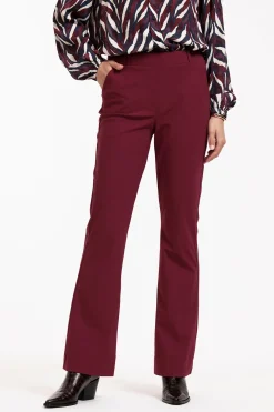Flair LONG bonded trousers - merlot