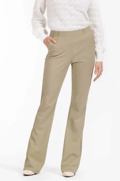Flair LONG bonded trousers - latte