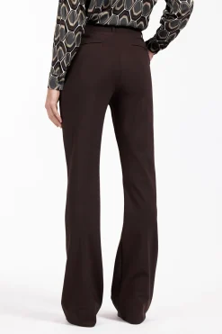Flair LONG bonded trousers - espresso