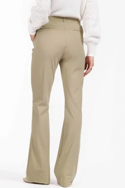 Flair LONG bonded trousers - latte