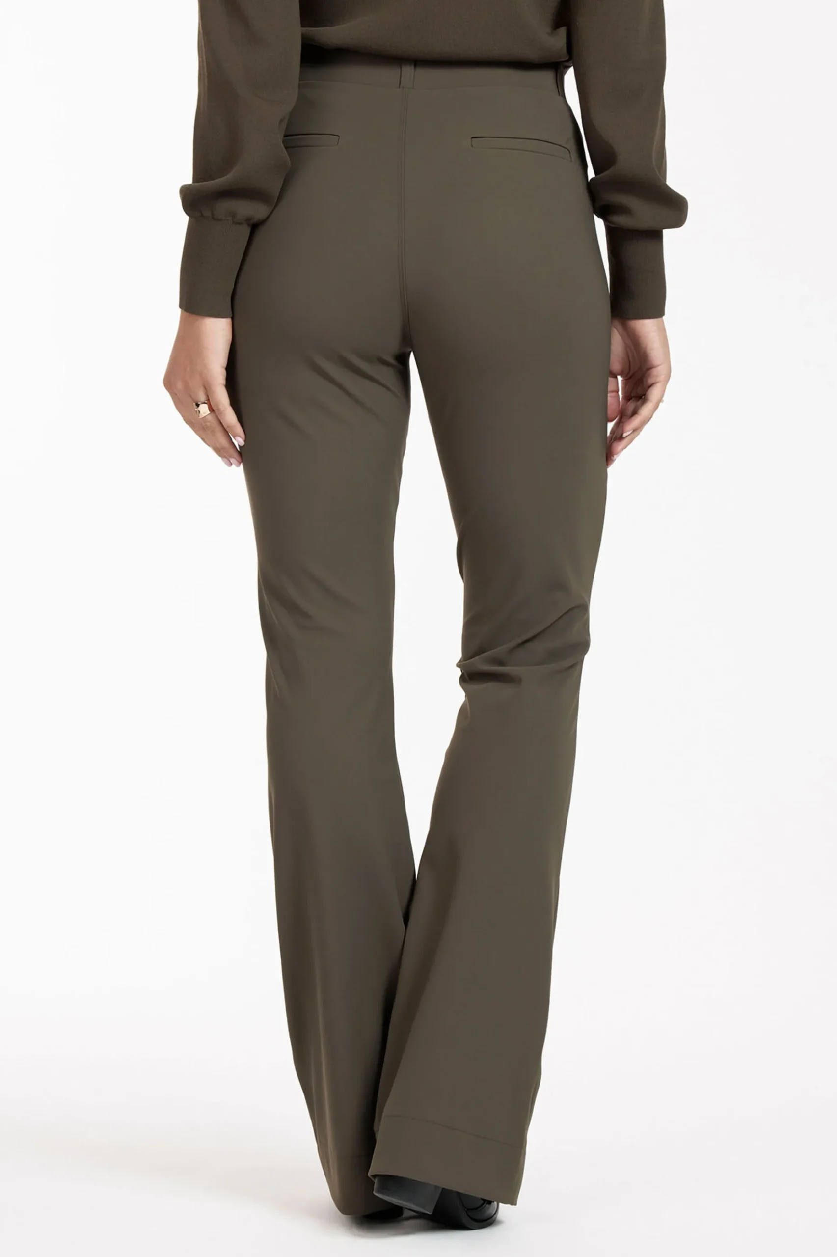 Flair LONG bonded trousers - new army