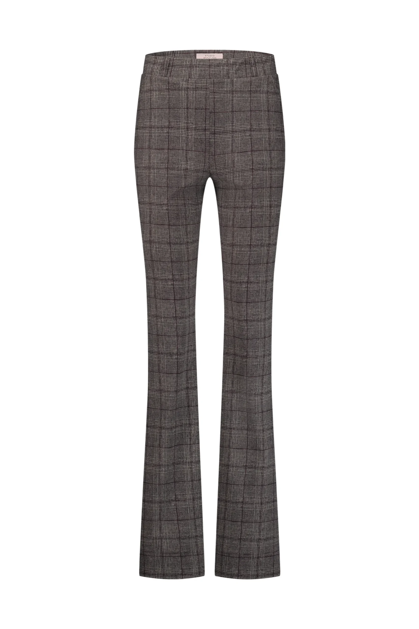 Flair LONG check trousers - merlot/kit