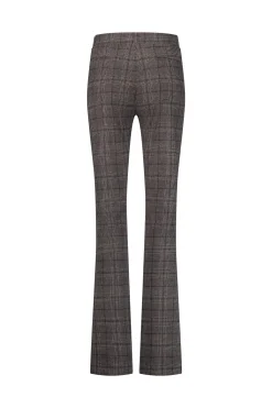 Flair LONG check trousers - merlot/kit