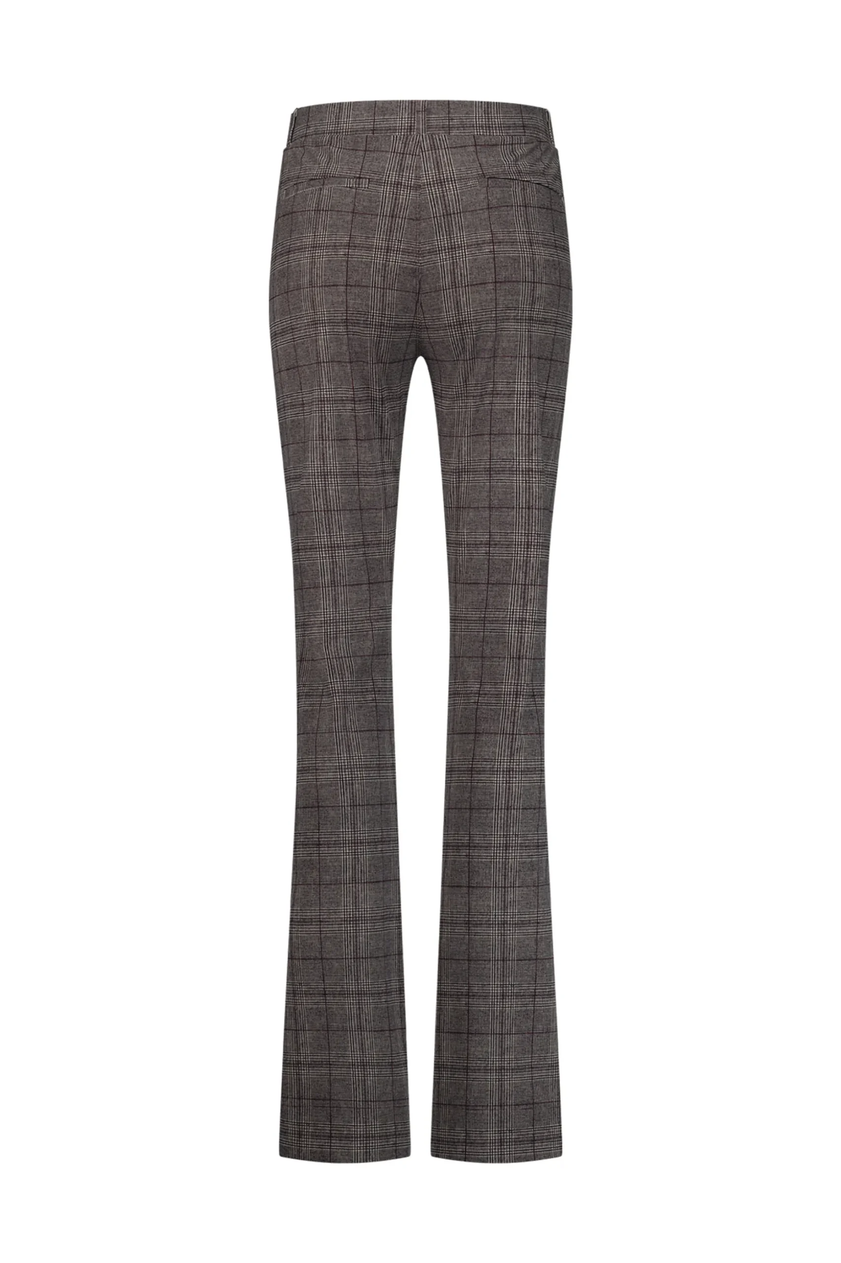 Flair LONG check trousers - merlot/kit