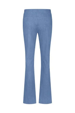 Flair LONG pinstripe trousers - denim blue