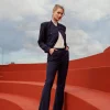 Flair mini check trousers - dark blue/black