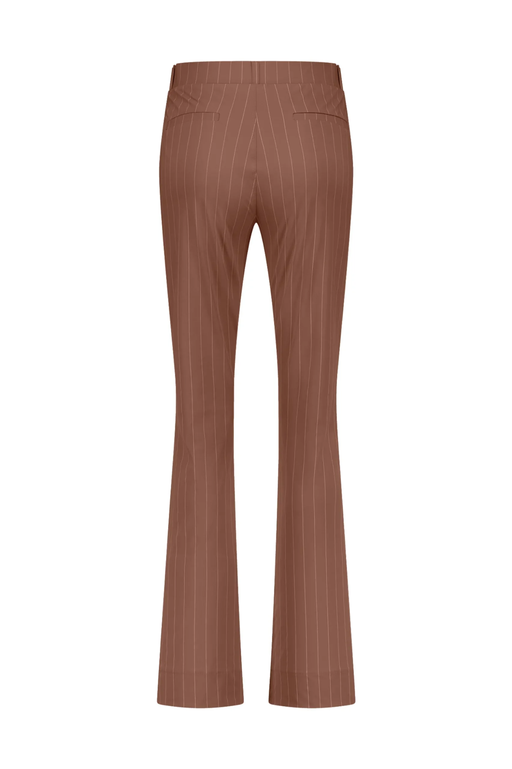 Flair pinstripe trousers - chocolate/kit