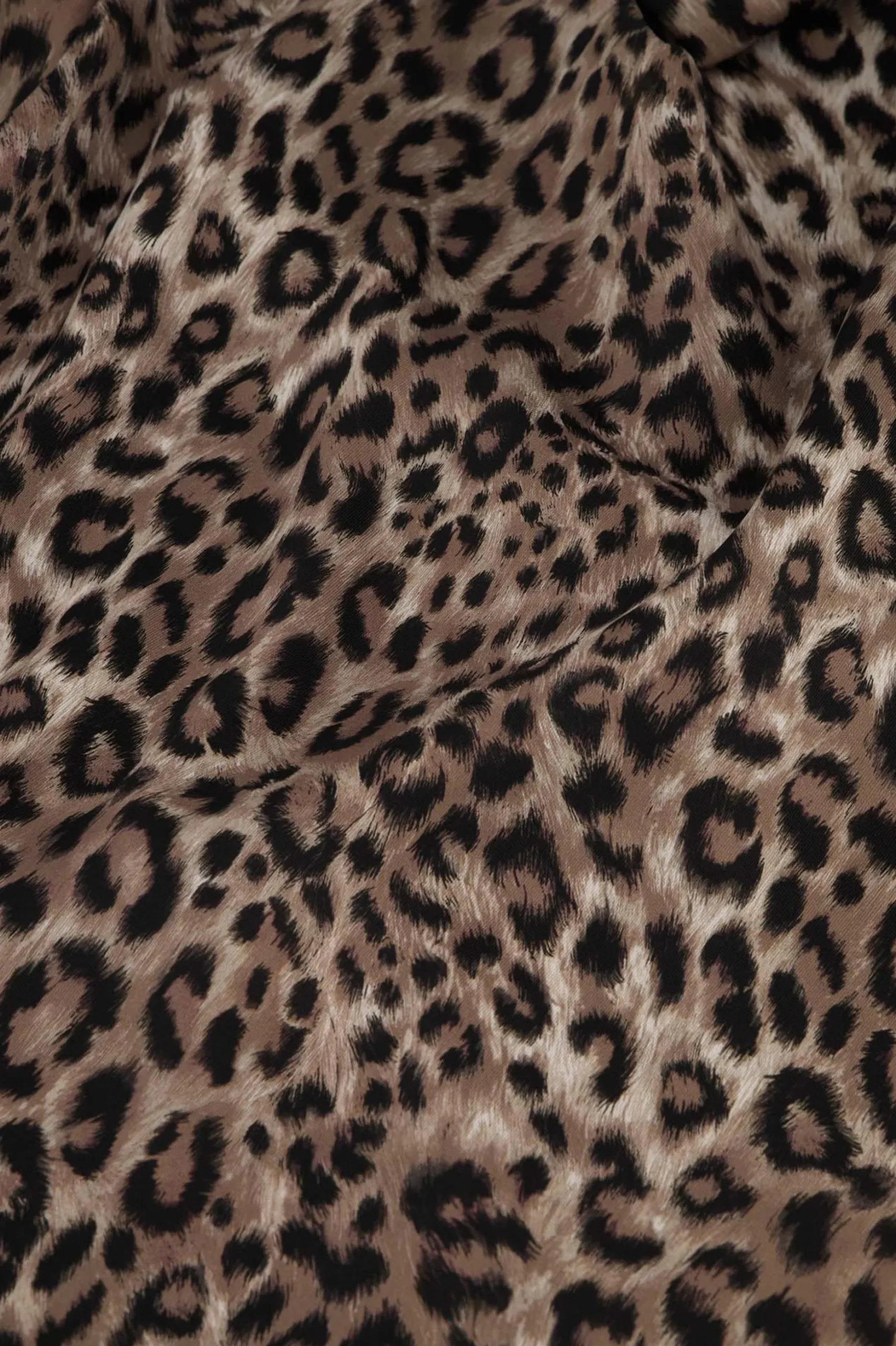 Frances satin animal blouse - chocolate/black