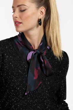 Frances satin leopard blouse - multi color