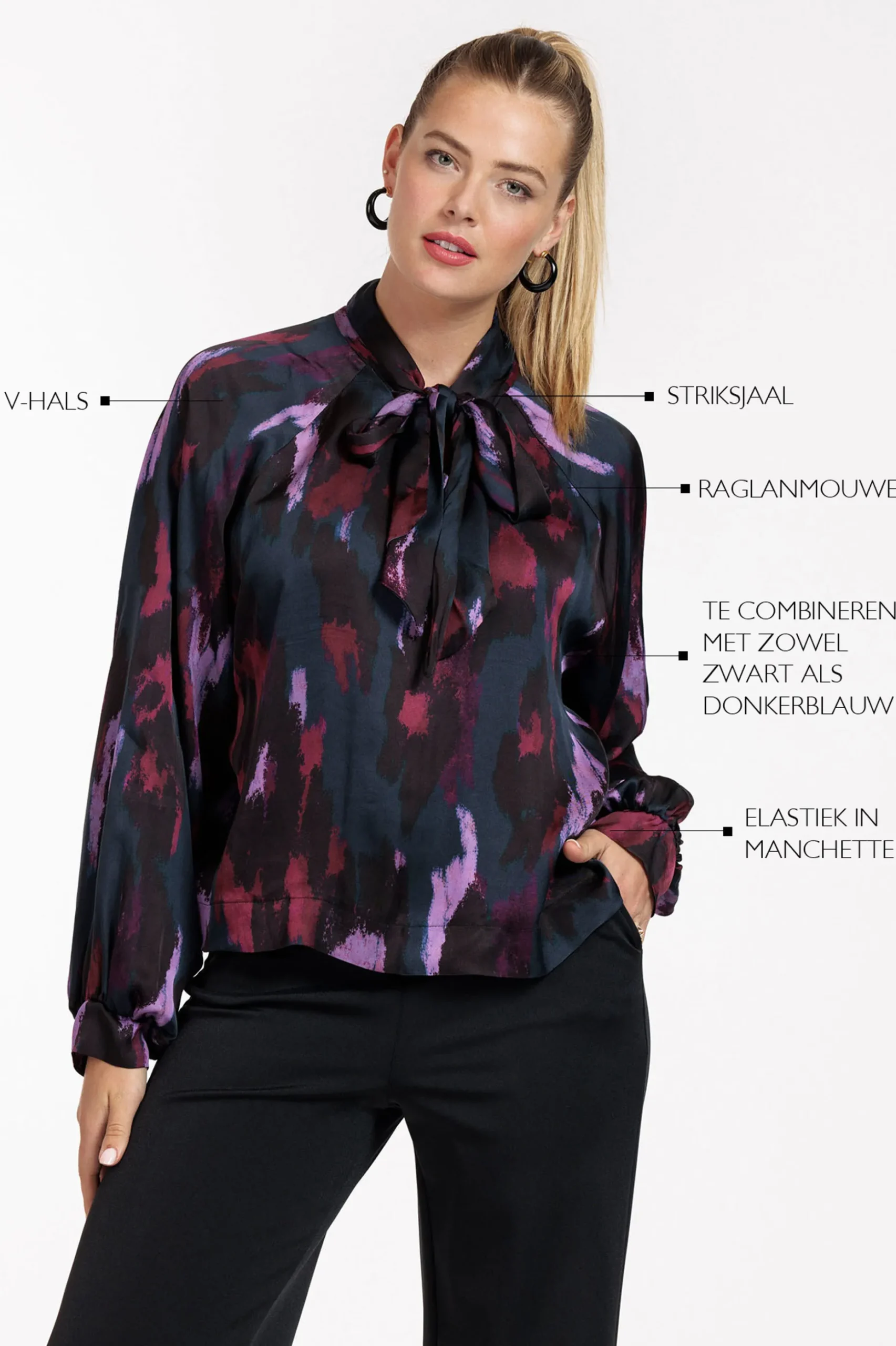 Frances satin leopard blouse - multi color