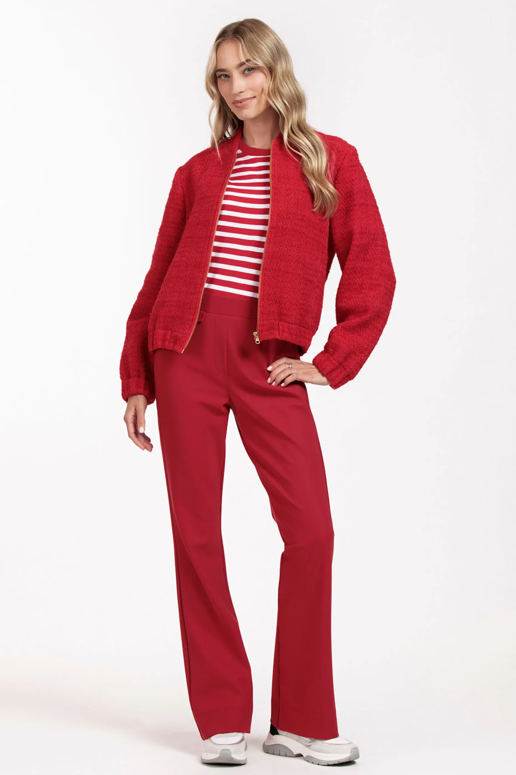 Galla bonded trousers - dark red