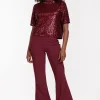 Ginger flair trousers - merlot