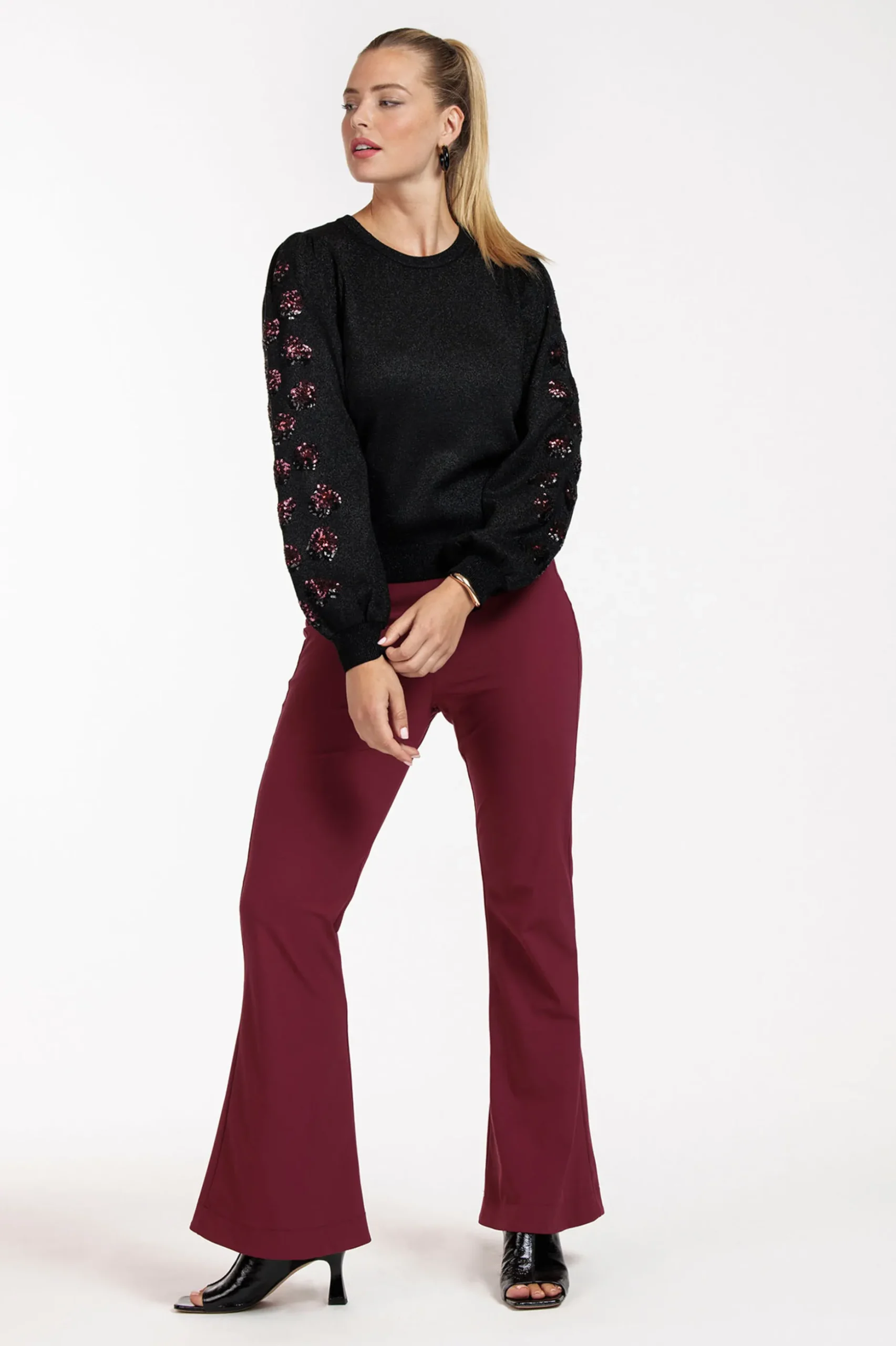 Ginger flair trousers - merlot
